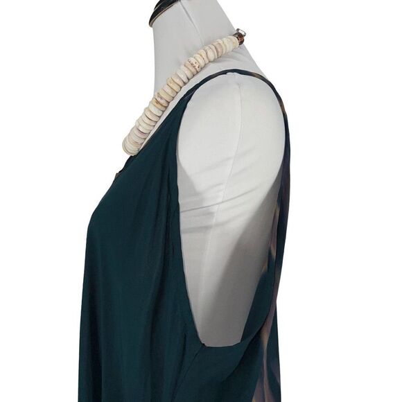 Handkerchief Dress V-Neck V-Back with Pockets Beach To Boardwalk Rayon One Size - Picture 6 of 11